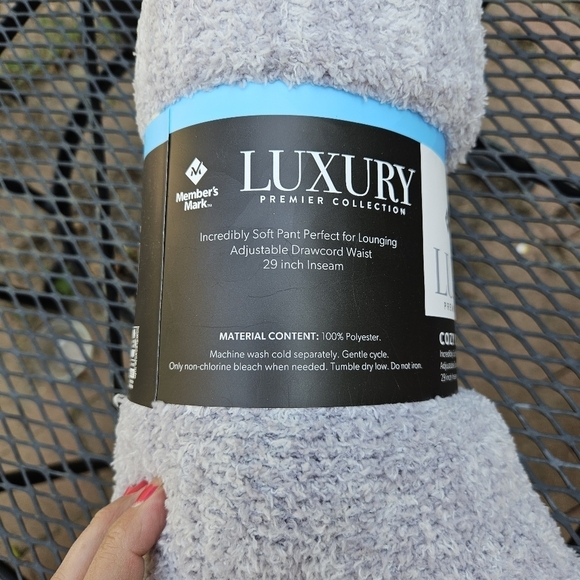 NWT Member's Mark Cozy Lounge Pant gray fleece large - Picture 3 of 4